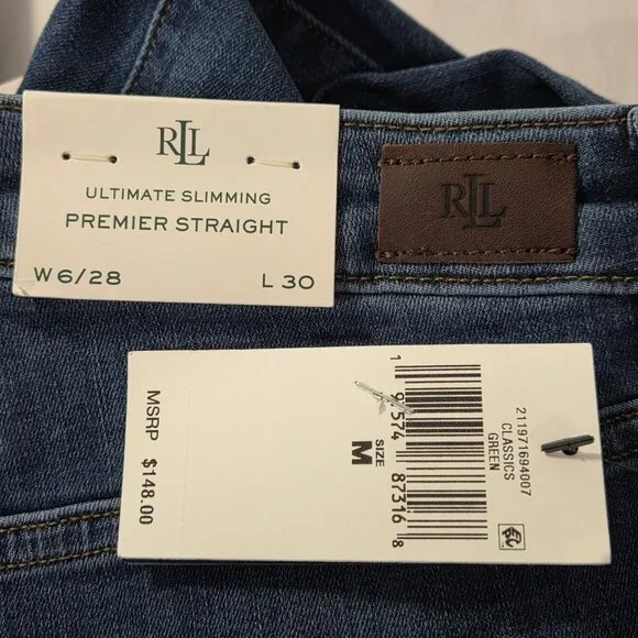 NWT Lauren Ralph Lauren Ultimate Slimming Premier Straight Jeans - Picture 7 of 8